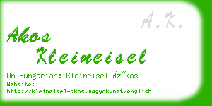 akos kleineisel business card